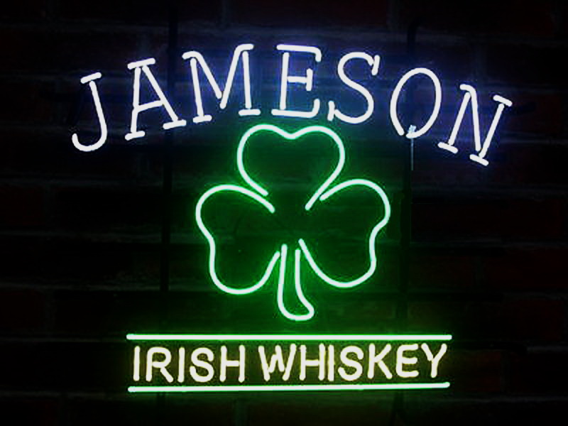Jameson Irish Whisky Shamrock Neon Sign